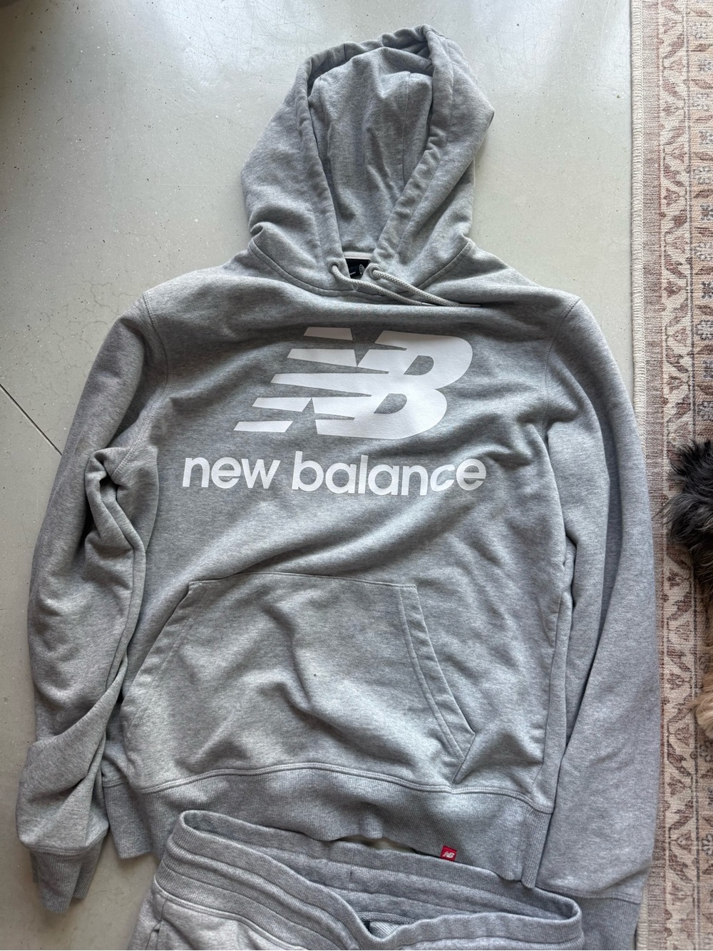 New Balance Grey Hoodie and Jogger pants set Medium